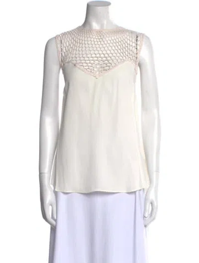 Pre-owned A.l.c Scoop Neck Sleeveless Blouse W/ Tags In White