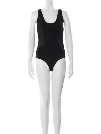 Pre-owned A.l.c Scoop Neck Sleeveless Bodysuit In Black