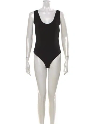 Pre-owned A.l.c Scoop Neck Sleeveless Bodysuit In Black