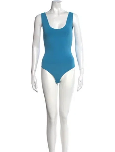 Pre-owned A.l.c Scoop Neck Sleeveless Bodysuit In Blue