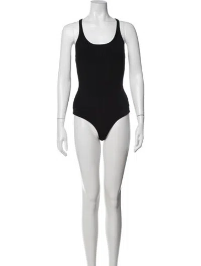 Pre-owned A.l.c Scoop Neck Sleeveless Bodysuit W/ Tags In Black