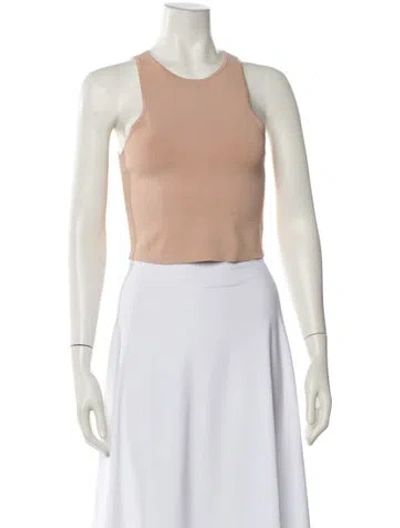 Pre-owned A.l.c Scoop Neck Sleeveless Crop Top In Orange