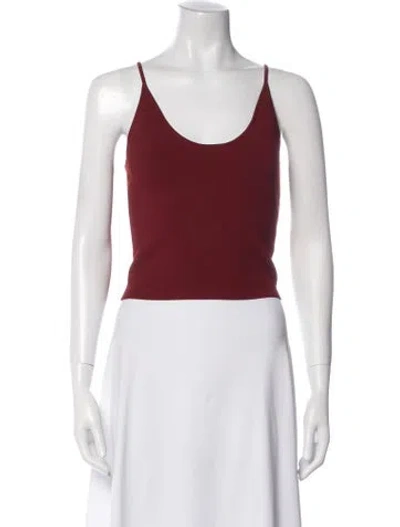 Pre-owned A.l.c Scoop Neck Sleeveless Crop Top In Red
