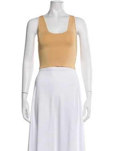 Pre-owned A.l.c Scoop Neck Sleeveless Crop Top W/ Tags In Neutral