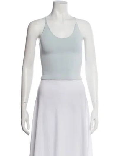 Pre-owned A.l.c Scoop Neck Sleeveless Crop Top In White