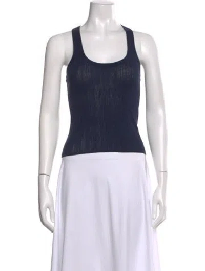 Pre-owned A.l.c Scoop Neck Sleeveless Top In Black