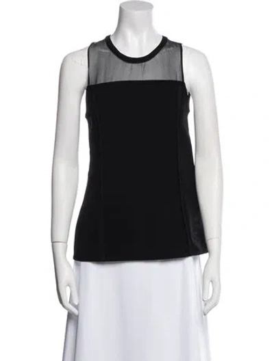 Pre-owned A.l.c Scoop Neck Sleeveless Top In Black