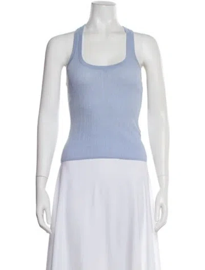 Pre-owned A.l.c Scoop Neck Sleeveless Top In Blue