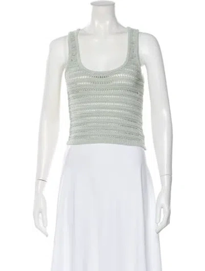 Pre-owned A.l.c Scoop Neck Sleeveless Top In Green