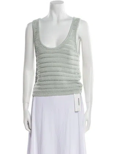 Pre-owned A.l.c Scoop Neck Sleeveless Top W/ Tags In Green