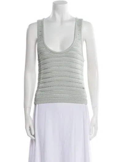 Pre-owned A.l.c Scoop Neck Sleeveless Top W/ Tags In Green