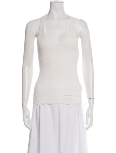 Pre-owned A.l.c Scoop Neck Sleeveless Top W/ Tags In Neutral