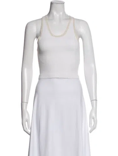 Pre-owned A.l.c Scoop Neck Sleeveless Top In White