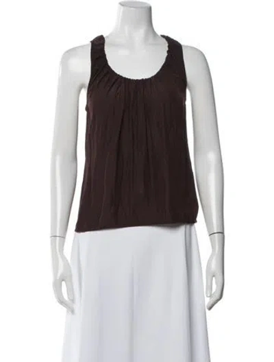 Pre-owned A.l.c Scoop Neck Sleeveless Top In White