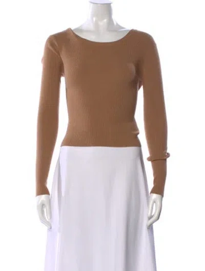 Pre-owned A.l.c Scoop Neck Sweater In Brown