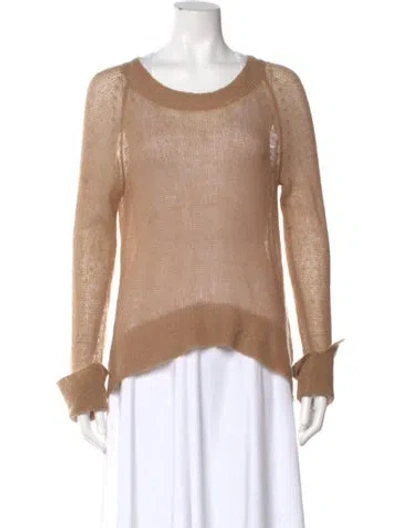 Pre-owned A.l.c Scoop Neck Sweater In Brown