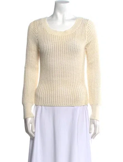 Pre-owned A.l.c Scoop Neck Sweater In Neutral