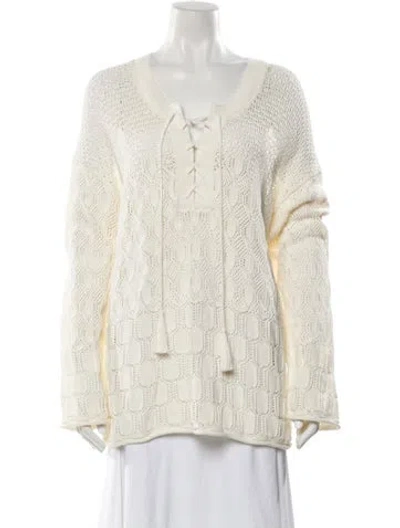 Pre-owned A.l.c Scoop Neck Sweater In Neutral