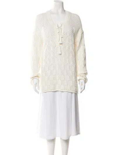 Pre-owned A.l.c Scoop Neck Sweater W/ Tags In Neutral