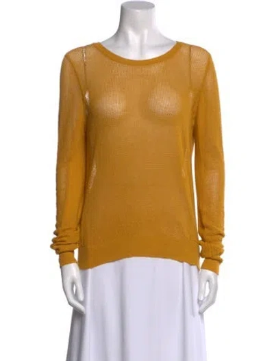 Pre-owned A.l.c Scoop Neck Sweater In Yellow