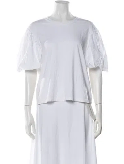 Pre-owned A.l.c Scoop Neck Three-quarter Sleeve T-shirt In White