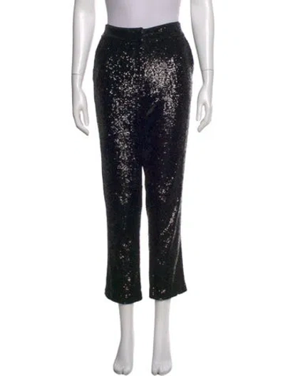 Pre-owned A.l.c Sequin Straight Leg Pants In Black