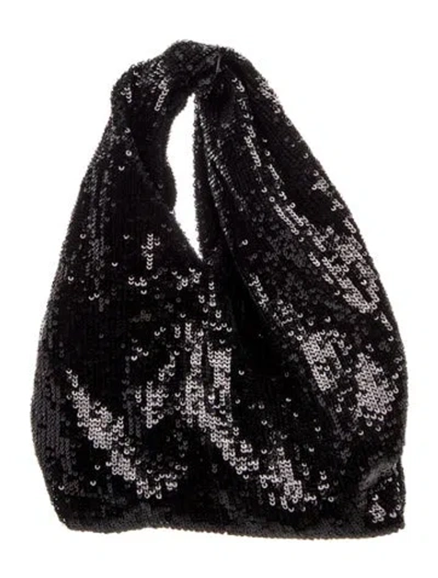 Pre-owned A.l.c Sequins Bucket Bag In Black