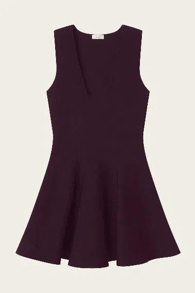 A.l.c Sera Compact Knit Mini Dress In Deepest Brown