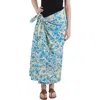 A.l.c Serra Sarong Womens Printed Cotton Cover-up In Blue