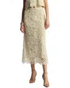 A.l.c Shay Lace Midi Skirt In Warm White In White