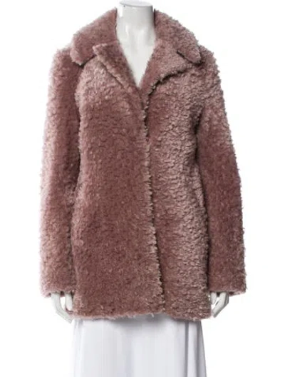 Pre-owned A.l.c Shearling Fur Coat In Pink