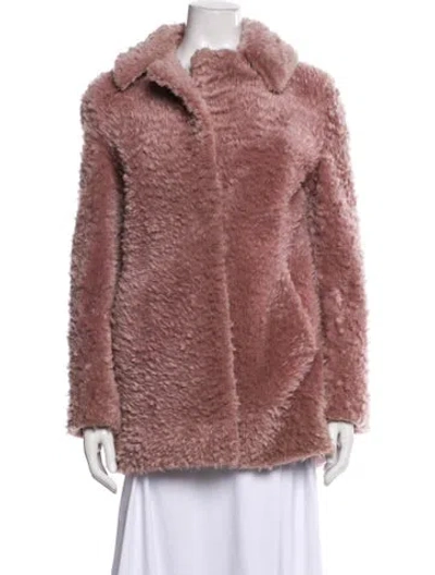 Pre-owned A.l.c Shearling Fur Coat In Pink
