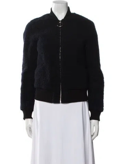 Pre-owned A.l.c Shearling Fur Jacket In Blue
