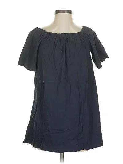 Pre-owned A.l.c Short Sleeve Blouse In Black
