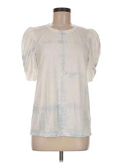 Pre-owned A.l.c Short Sleeve Blouse In Ivory