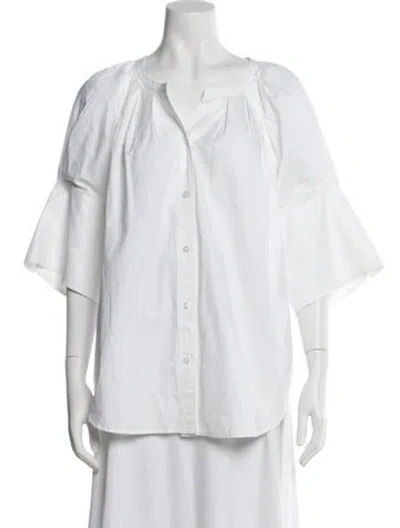 Pre-owned A.l.c Short Sleeve Blouse In Neutral