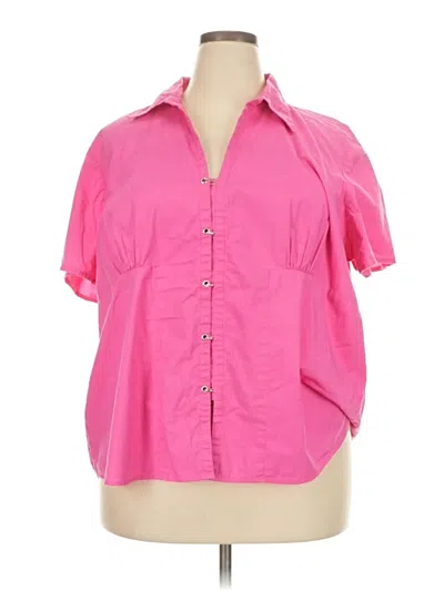 Pre-owned A.l.c Short Sleeve Blouse In Pink