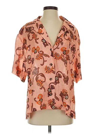 Pre-owned A.l.c Short Sleeve Blouse In Pink