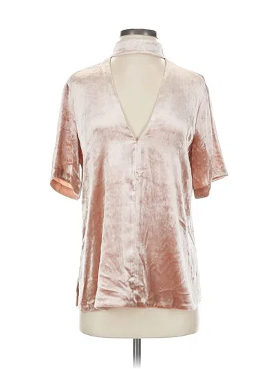 Pre-owned A.l.c Short Sleeve Blouse In Silver