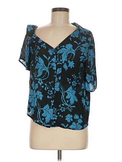 Pre-owned A.l.c Short Sleeve Blouse In Teal