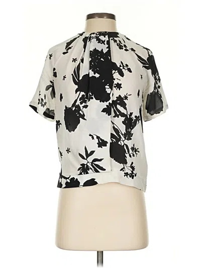 Pre-owned A.l.c Short Sleeve Blouse In White