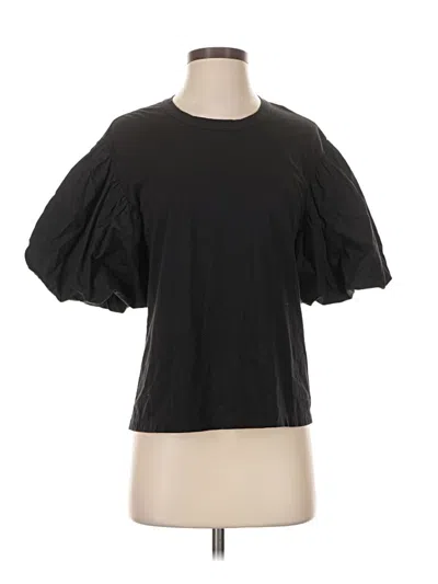 Pre-owned A.l.c Short Sleeve Top Black Crew Neck Tops