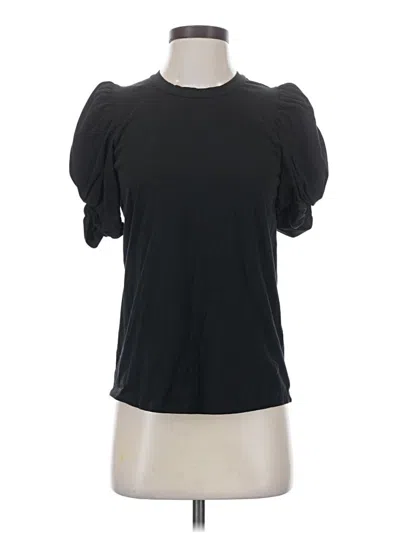 Pre-owned A.l.c Short Sleeve Top Black Keyhole Neckline Tops