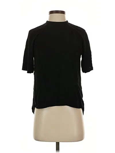Pre-owned A.l.c Short Sleeve Top Black Mock Neckline Tops