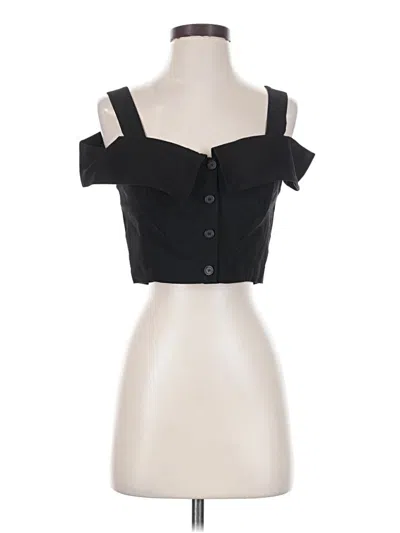 A.l.c Short Sleeve Top Black Sweetheart Neckline Tops
