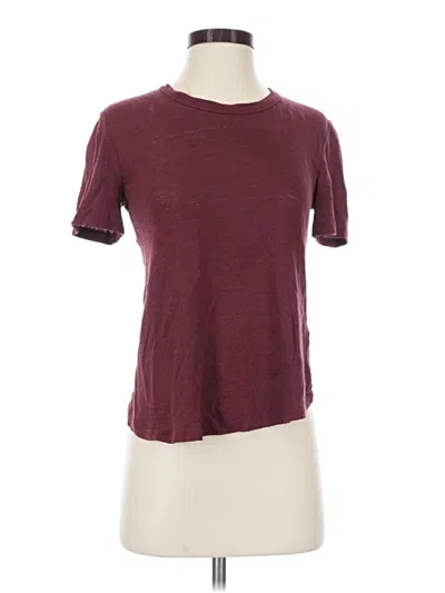 Pre-owned A.l.c Short Sleeve T-shirt In Burgundy