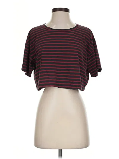 Pre-owned A.l.c Short Sleeve T-shirt In Burgundy