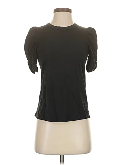 Pre-owned A.l.c Short Sleeve Turtleneck In Black