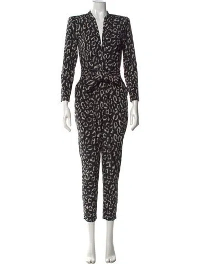 Pre-owned A.l.c Silk Animal Print Jumpsuit In Multi