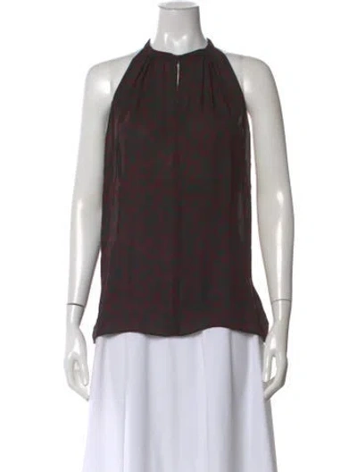 Pre-owned A.l.c Silk Animal Print Top In Purple